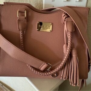 Pink Bebe Natalia Tassel Blush Bag NWT